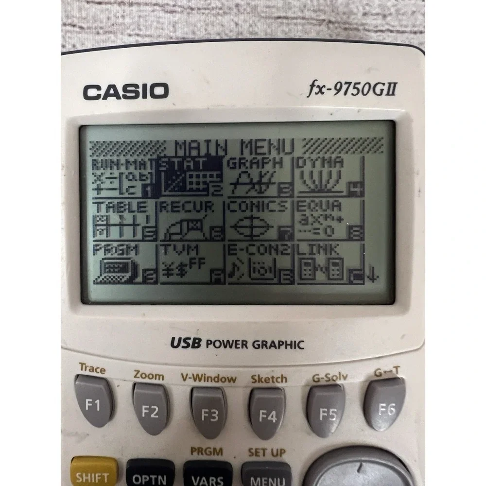 Casio FX-9750GII Graphing Calculator No Cover Tested Working - Picture 5 of 8